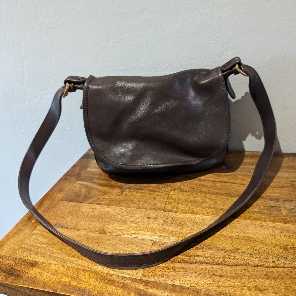 Vintage COACH 1450 Soho Fletcher‎ Saddle Shoulder Bag brown - Picture 2 of 12